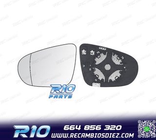 CRISTAL ESPEJO BASE IZQUIERDO VOLKSWAGEN VW GOLF VI 08-12
