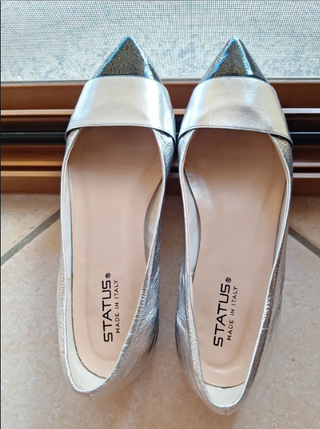 Ballerine Status Argento Made in Italy