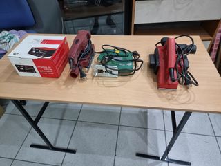 Herramientas madera + cargador baterías