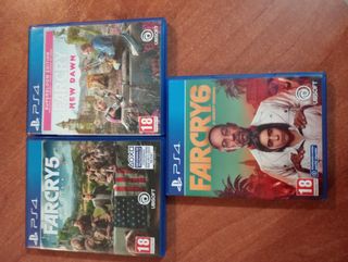 Far Cry 5 y Far cry New dawn y Far Cry 6.
