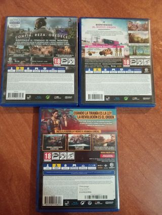 Far Cry 5 y Far cry New dawn y Far Cry 6.