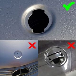 Emblema Mercedes azul para capó antirrobo (44 mm)