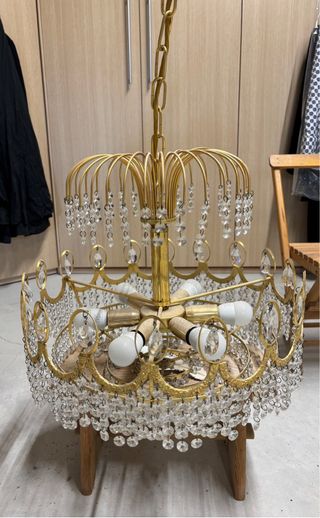 Lampadario e abat-jour vintage stile impero