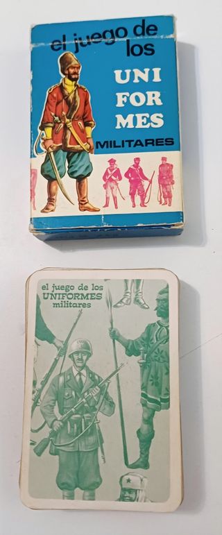 ANTIGUA BARAJA DE CARTAS JUEGO UNIFORMES MILITARES