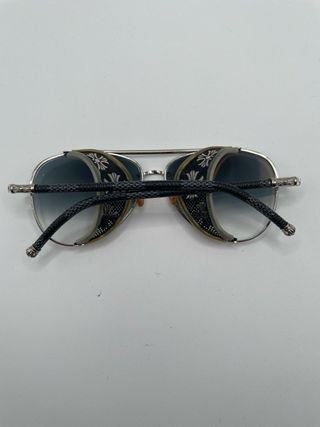 Occhiali da sole aviator neri e argento