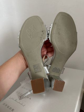 Sandali Argento con Borchie