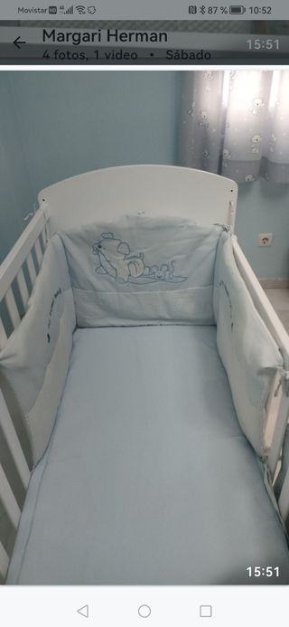 Cuna completa con accesorios y colchón 150 eurs
