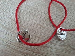 Set 2 Pulseras Uno de 50 Suerte Plata