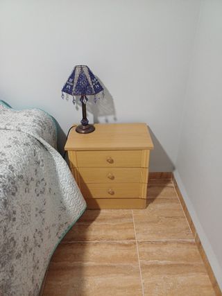 Cama litera de madera pino 80cm, escritorio