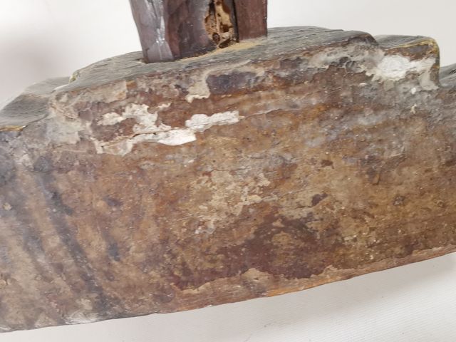 Grande croce da altare policroma Spagna XVIII secolo