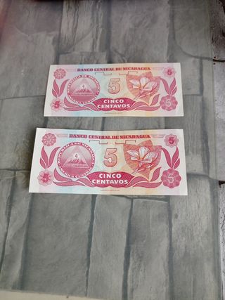 Billete 5 Centavos Córdoba Nicaragua