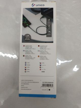 Cable Datos Unico USB-C 1.5M 2.4A 1,5 m de largo .