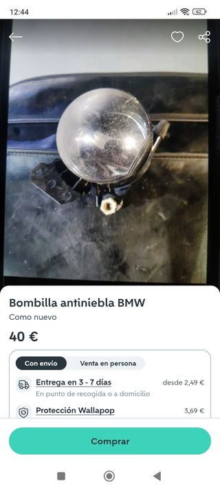 Bombilla antiniebla BMW