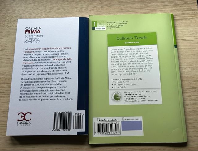 Libros de lectura de primero E.S.O.