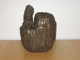 Jarrón estilo oriental cerámica Perro dragón Foo