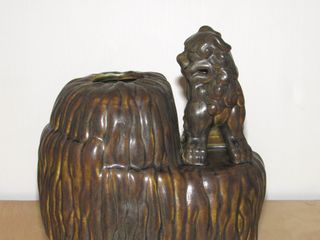 Jarrón estilo oriental cerámica Perro dragón Foo