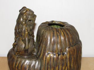 Jarrón estilo oriental cerámica Perro dragón Foo