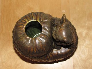 Jarrón estilo oriental cerámica Perro dragón Foo