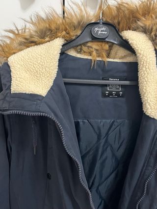 Abrigo Parka Hombre Negro con Capucha