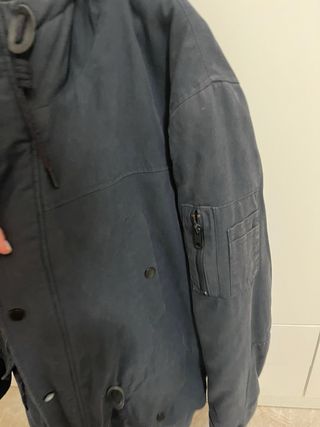 Abrigo Parka Hombre Negro con Capucha