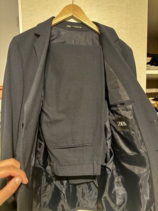 Traje ZARA Azul Talla L