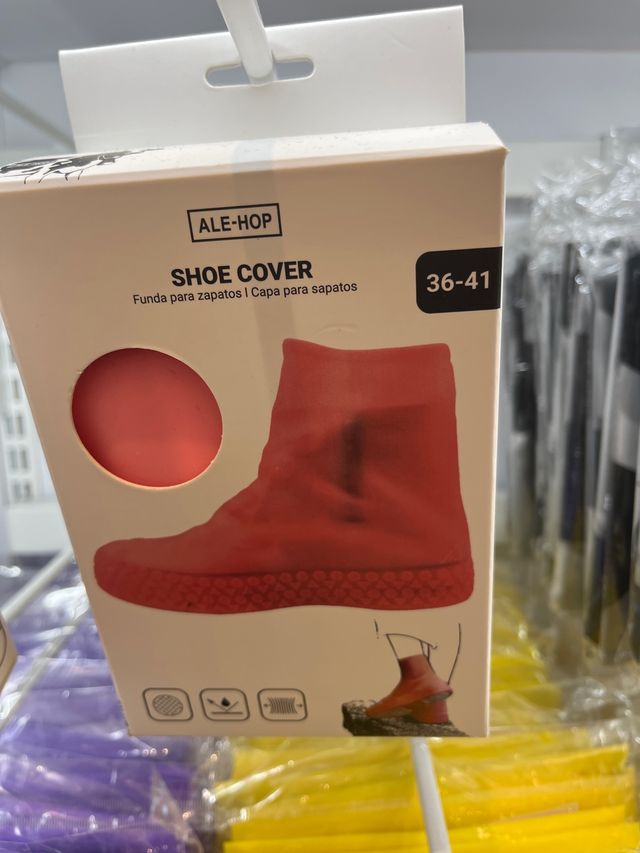 Fundas para zapatos talla 36-41, negro y rojo 3 ud