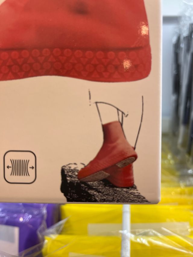 Fundas para zapatos talla 36-41, negro y rojo 3 ud