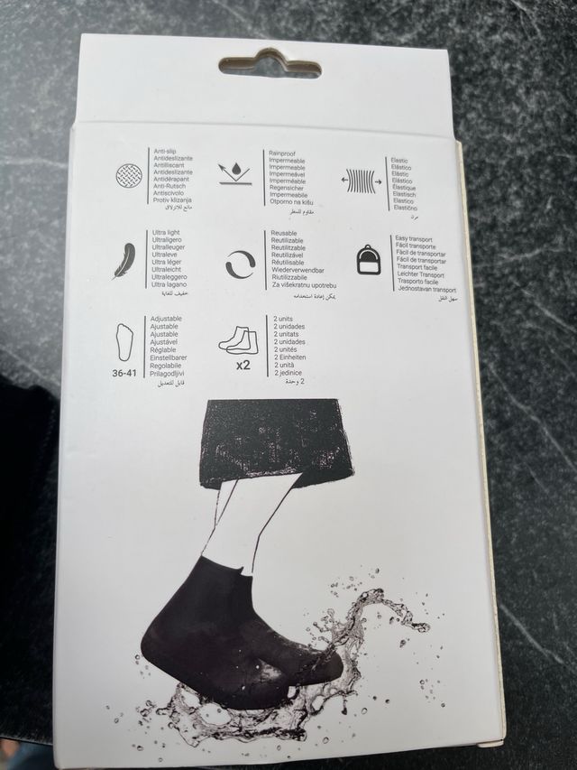 Fundas para zapatos talla 36-41, negro y rojo 3 ud