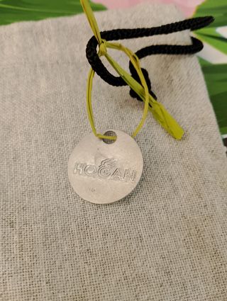 Dustbag Hogan in tela di cotone grigio. Nuova