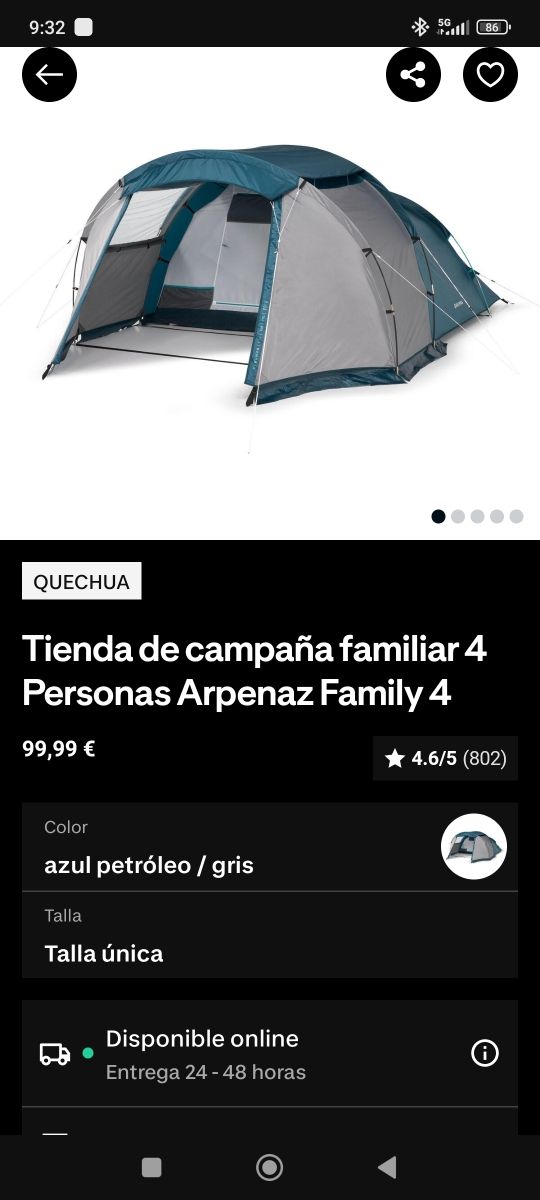 Tienda de campaña Arpenaz Family 4