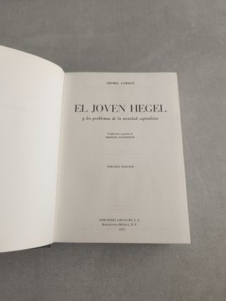 EL JOVEN HEGEL Y LOS PROBLEMAS DE LA SOCIEDAD