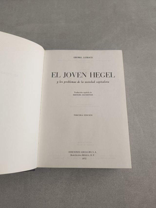 EL JOVEN HEGEL Y LOS PROBLEMAS DE LA SOCIEDAD