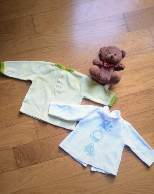 Set 2 maglie neonato 1-3 e 3-6 mesi