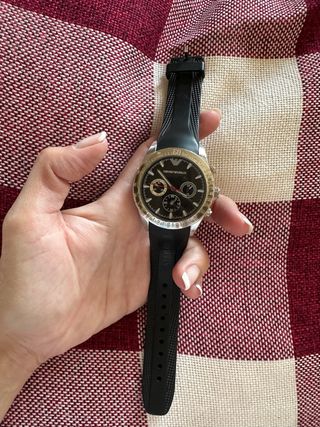 Reloj Emporio Armani Hombre Negro/plateado