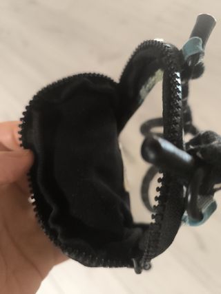 Bolso móvil Zara verde a cuadros