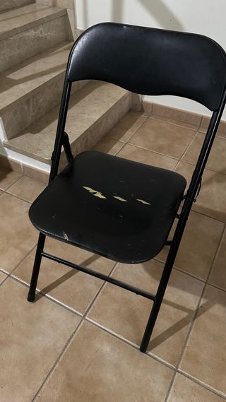 Silla plegable negra