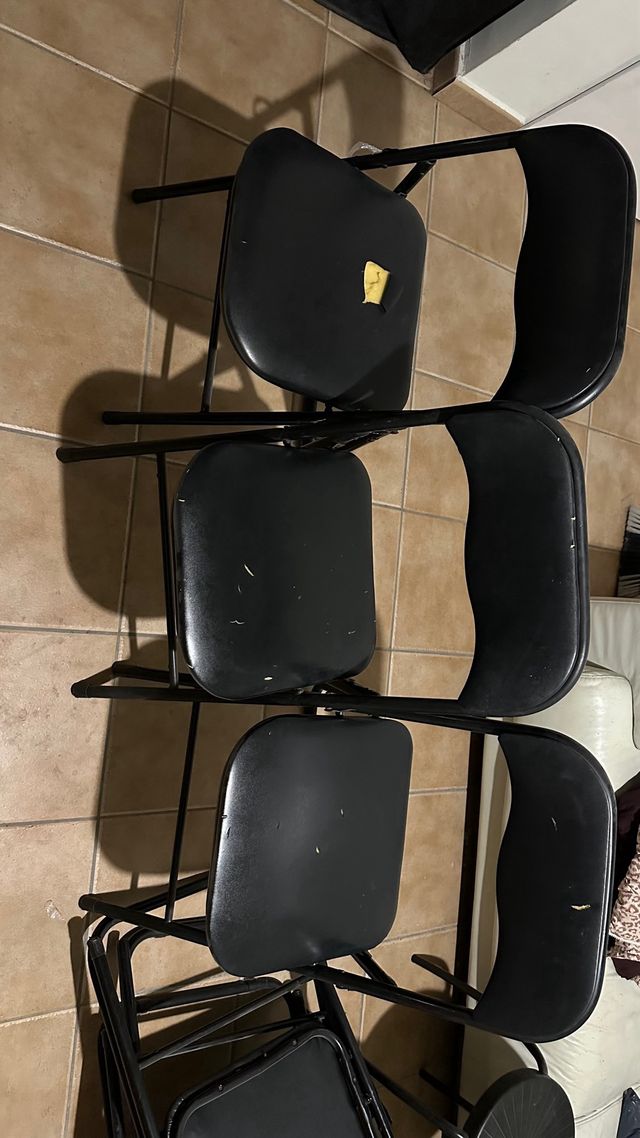 Silla plegable negra