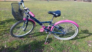 Bicicleta 24 azul y rosa