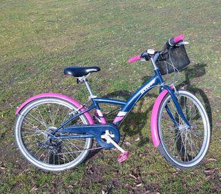 Bicicleta 24 azul y rosa