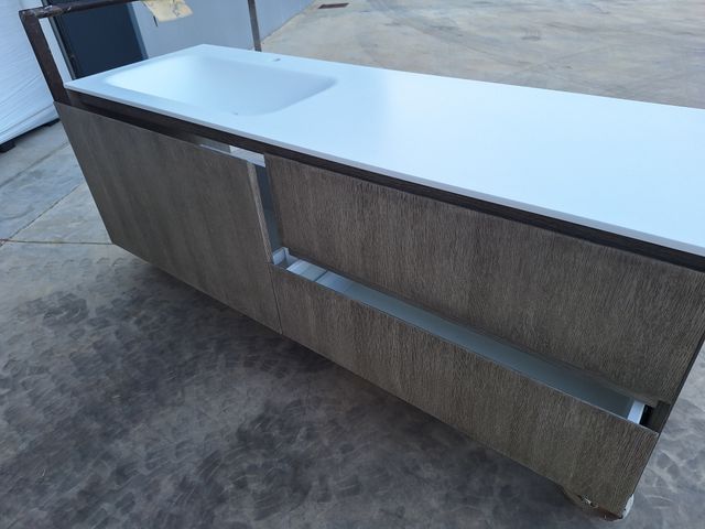 Mueble de baño 3 cajones gris