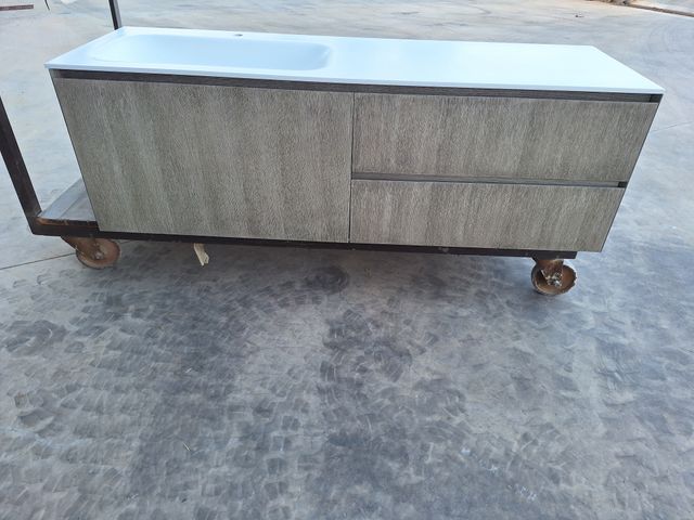 Mueble de baño 3 cajones gris