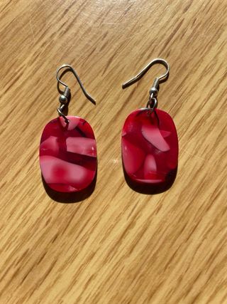 Collar largo ROJO+REGALO  PENDIENTES