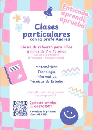 Clases Particulares
¡Primera clase GRATIS!
