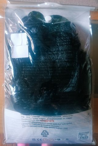 Peluca Miércoles Addams Negra Trenzas