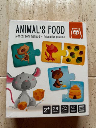 Puzzle Animals Food +2 años