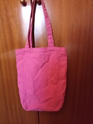 Bolsa de tela/lona Hello Kitty rosa