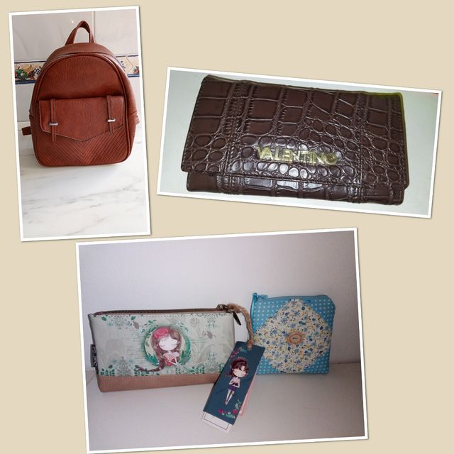 Lote de carteras y mochila (nuevo) + regalo