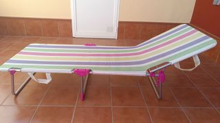 Tumbona plegable jardín multicolor