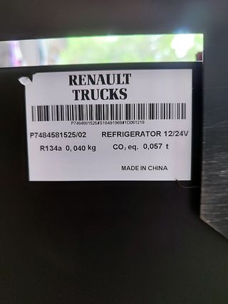 Nevera camión Renault/Volvo sin usar