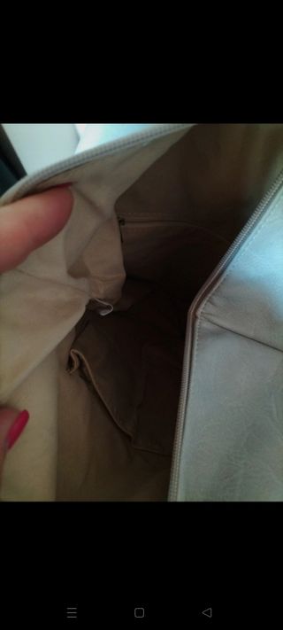 Borsa/zaino ecopelle grigio nuova